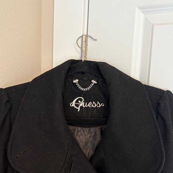 Guess Women's Classic Black Trench Coat - Picture 2 of 2